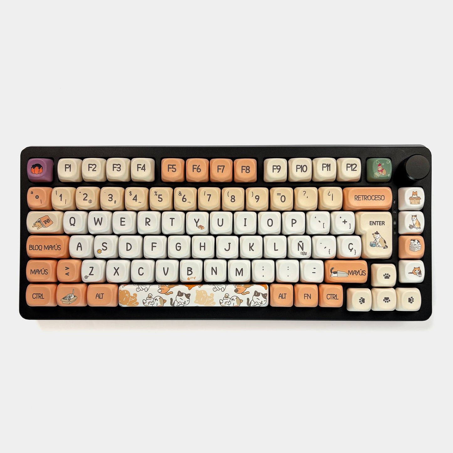 Teclas Ronroneador + Nyby83 Negro