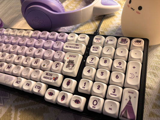 Teclas Campamento Kawaii + Teclado Niemi 101 Negro