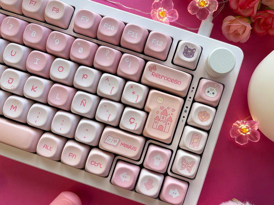 Teclas La Vida en Rosa + Nyby83 Blanco