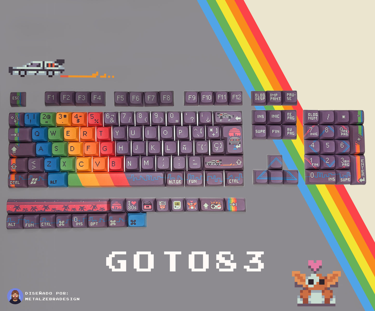 Teclas Goto83 + Nyby83 Negro