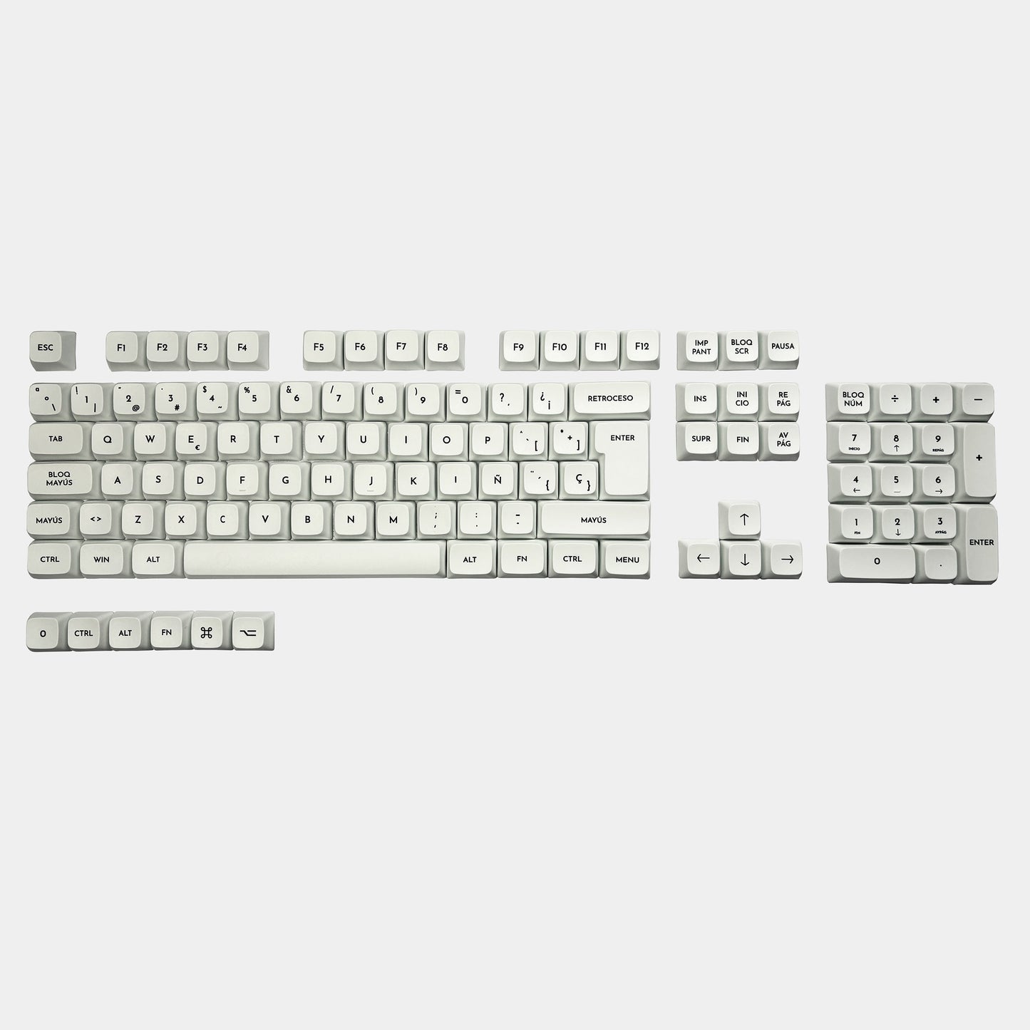 Teclas Lienzo Blanco + Nyby83 Negro