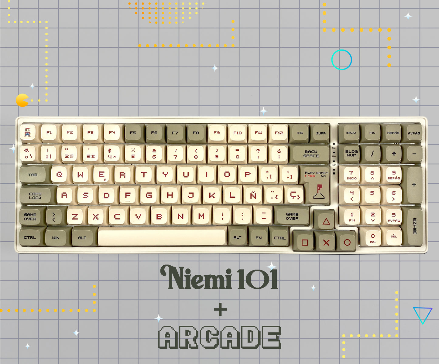 Teclas Arcade + Teclado Niemi 101 Blanco