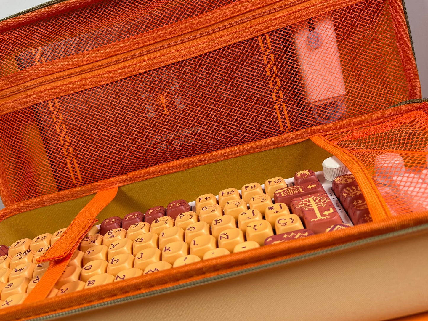 Funda crema - naranja