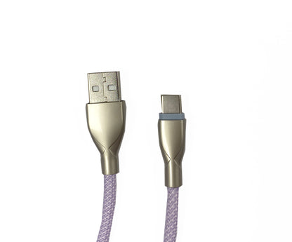 Cable lavanda  en espiral para teclado mecánico