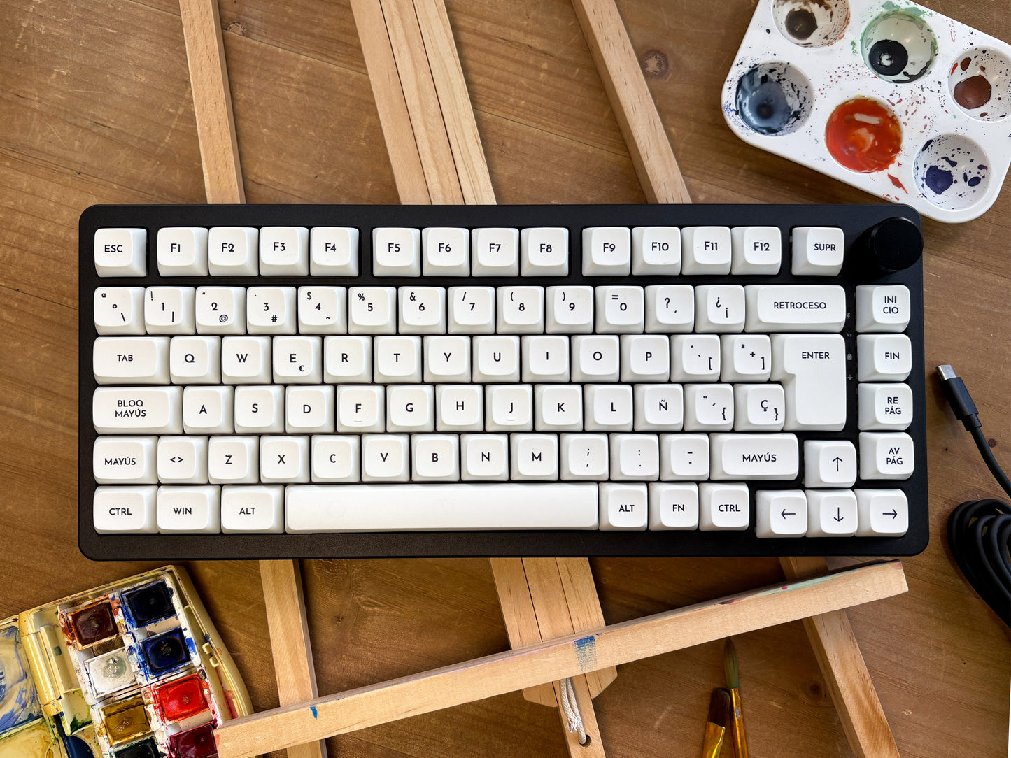 Teclas Lienzo Blanco + Nyby83 Negro