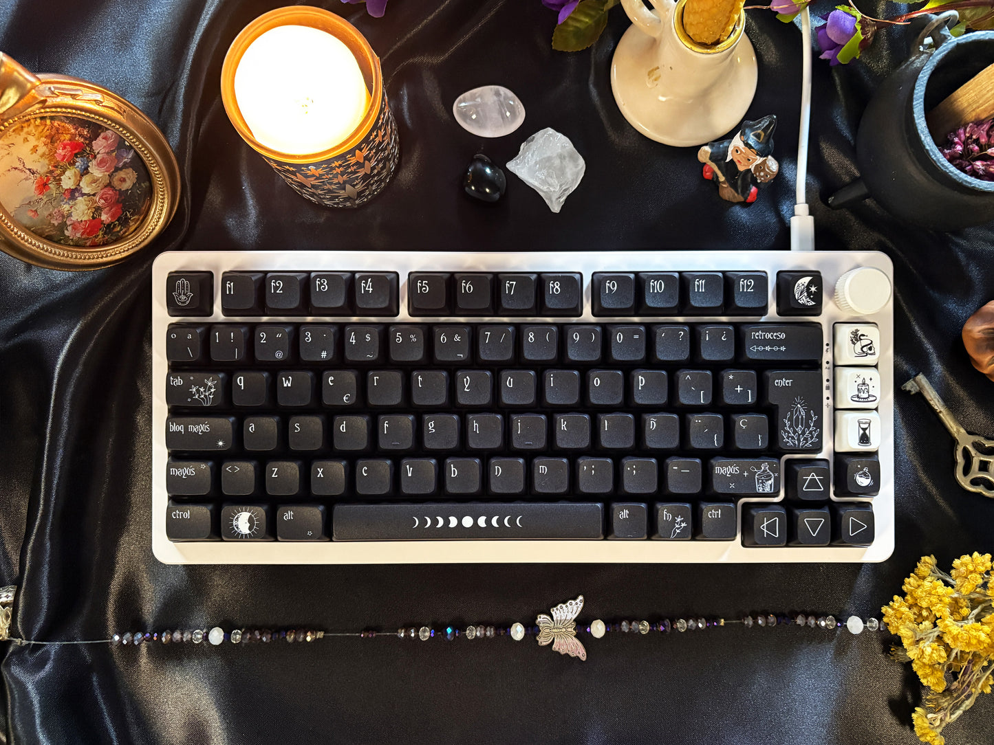 Teclas Aquelarre + Teclado Nyby83 Blanco