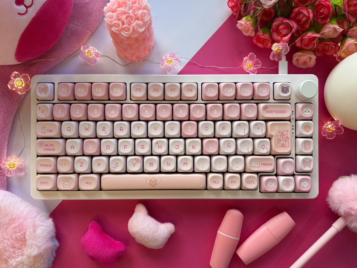 Teclas La Vida en Rosa  +  Nyby83 Blanco