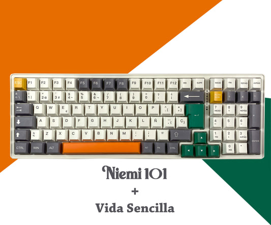 Teclas Vida Sencilla + Teclado Niemi 101 Blanco